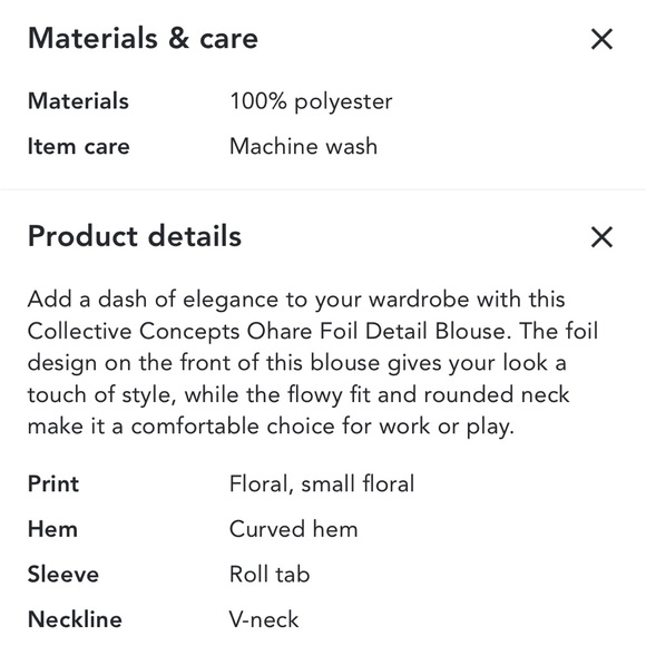 Collective Concepts Silver Foil Detail Floral Blouse - Picture 2 of 6